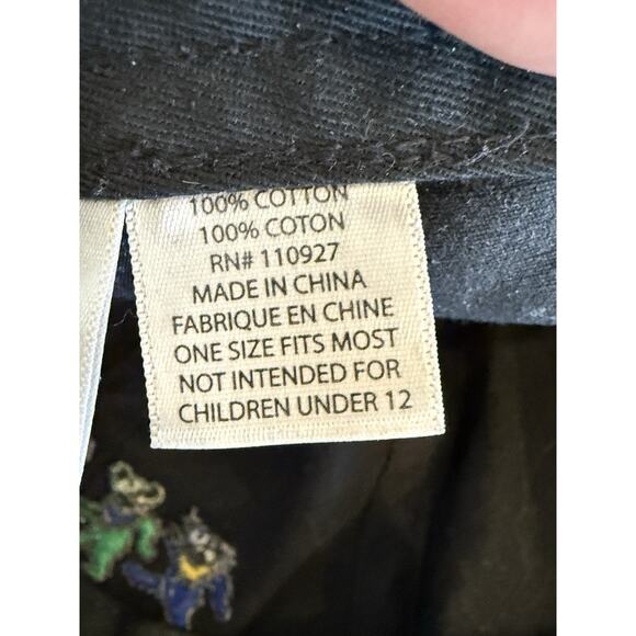 Grateful Dead Mens Black Dancing Bears Classic Rock Adjustable Strapback Hat Cap - Picture 9 of 9